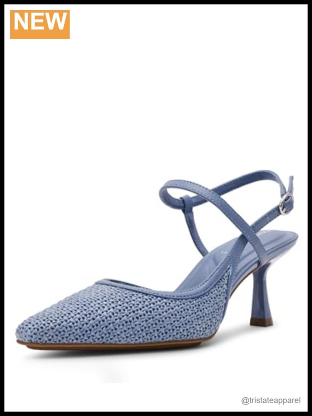 Women's Pointed Toe Stiletto Heel Pump Blue Raffia Formal